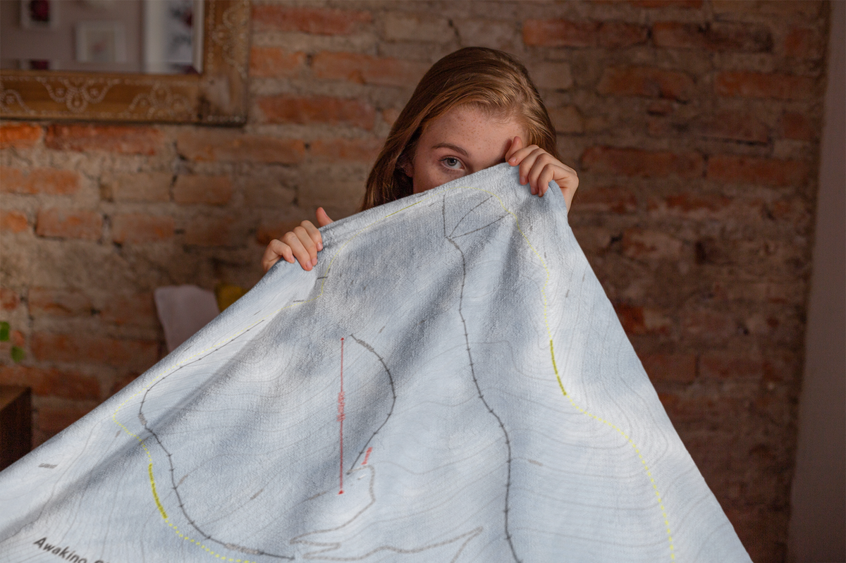 Awakino Ski Field, New Zealand Ski Resort Map XL Blanket