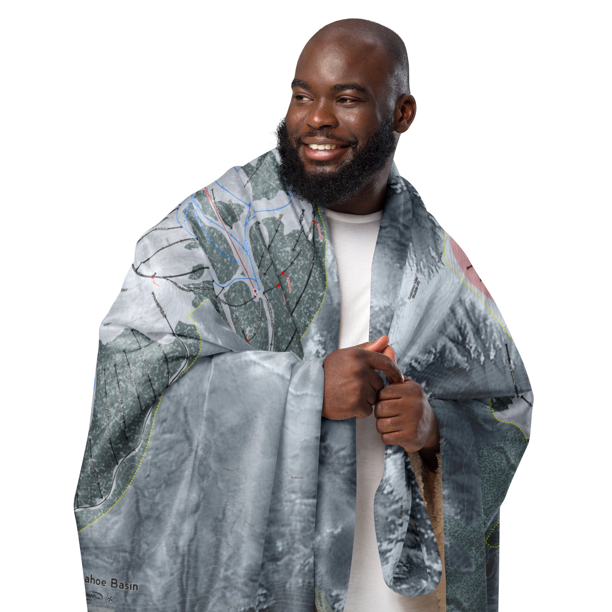 Arapahoe Basin, Colorado Ski Resort Map Sherpa blanket