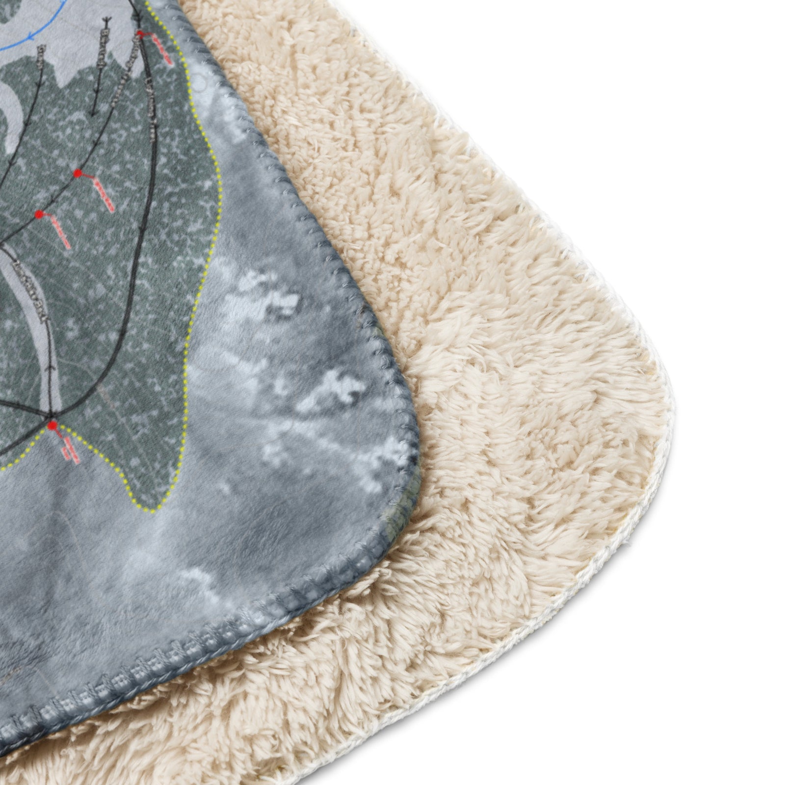 Arapahoe Basin, Colorado Ski Resort Map Sherpa blanket