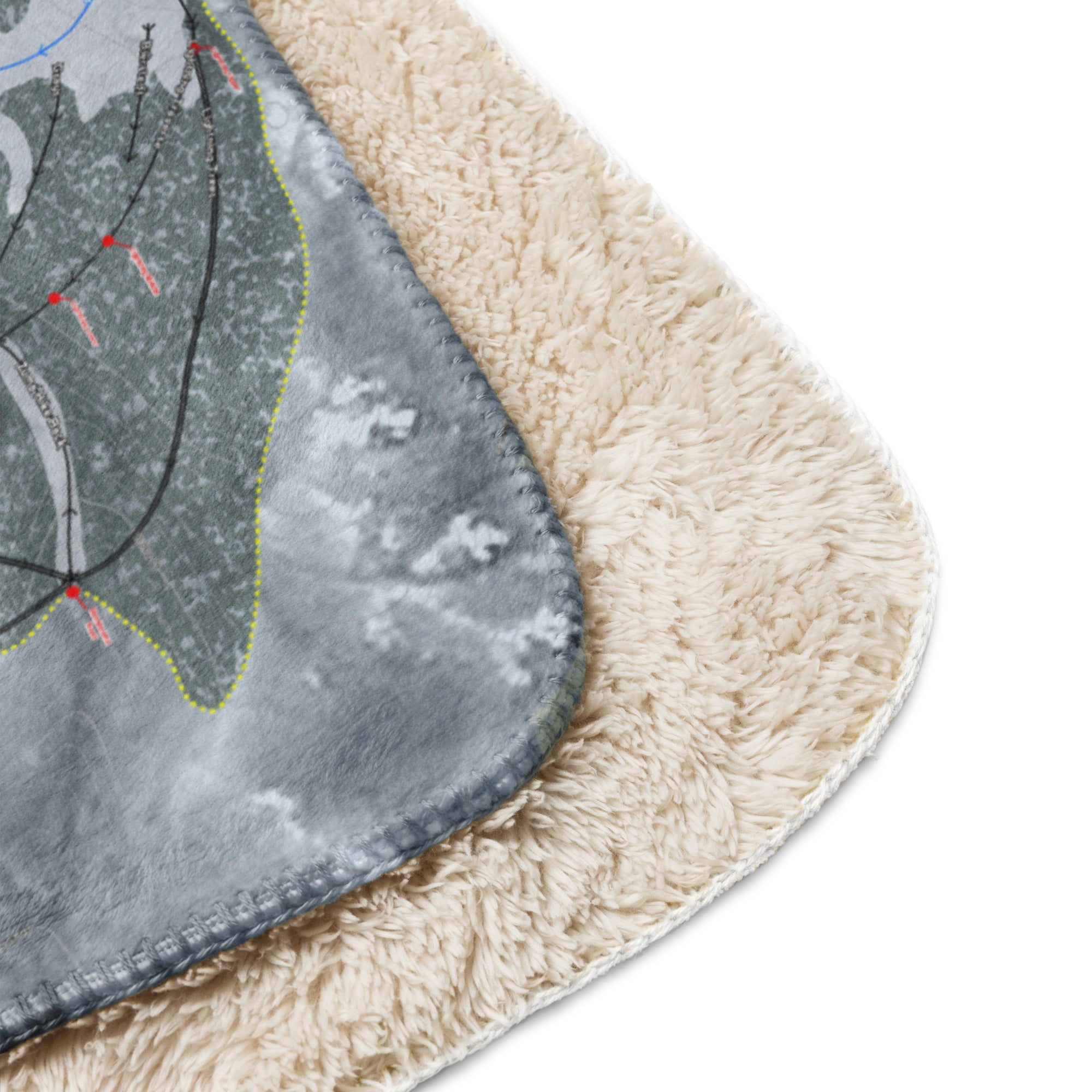 Arapahoe Basin, Colorado Ski Resort Map Sherpa blanket