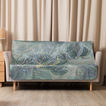 Sunday River, Maine Ski Resort Map blanket - Powderaddicts