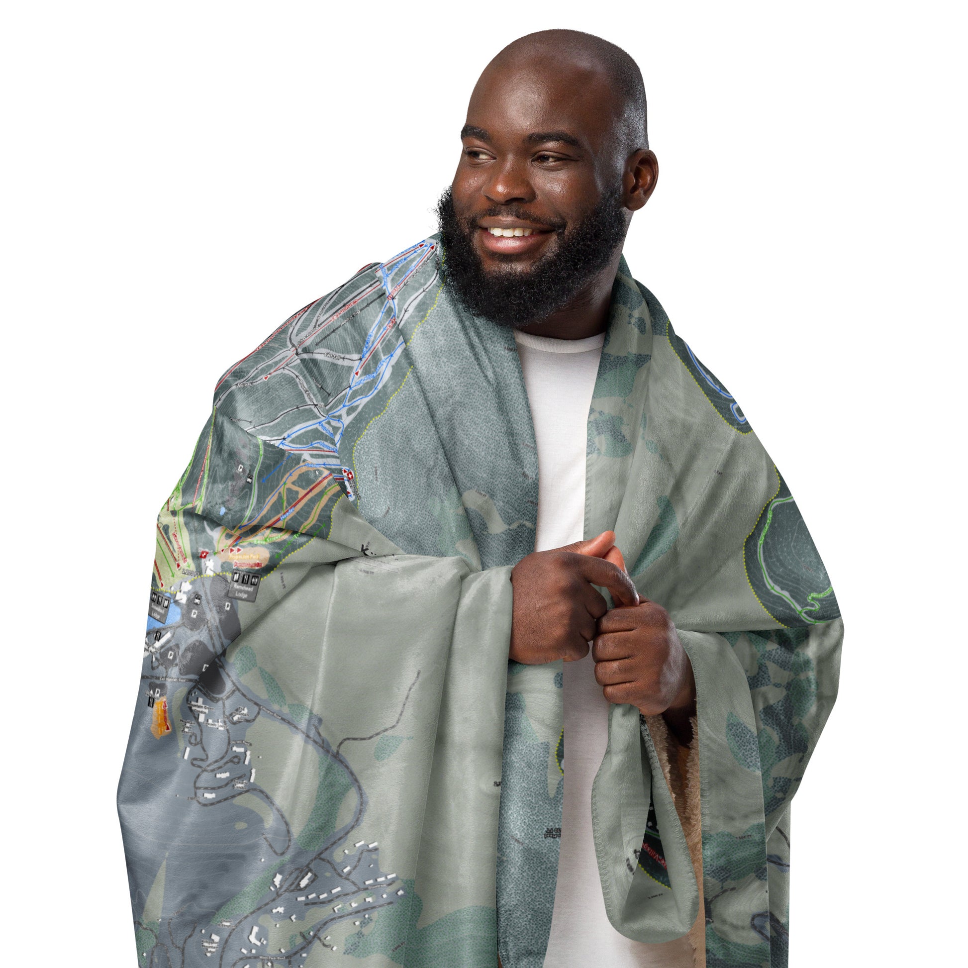 Killington, Vermont Ski Resort Map blanket - Powderaddicts