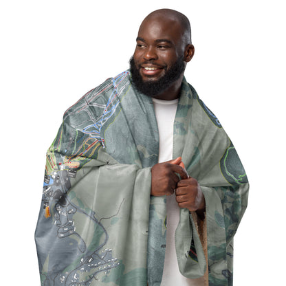 Killington, Vermont Ski Resort Map blanket - Powderaddicts