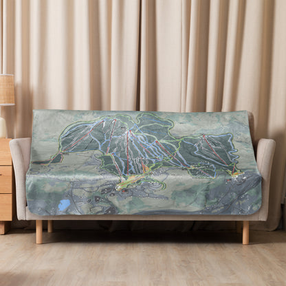 Okemo, Vermont Ski Resort Map blanket - Powderaddicts
