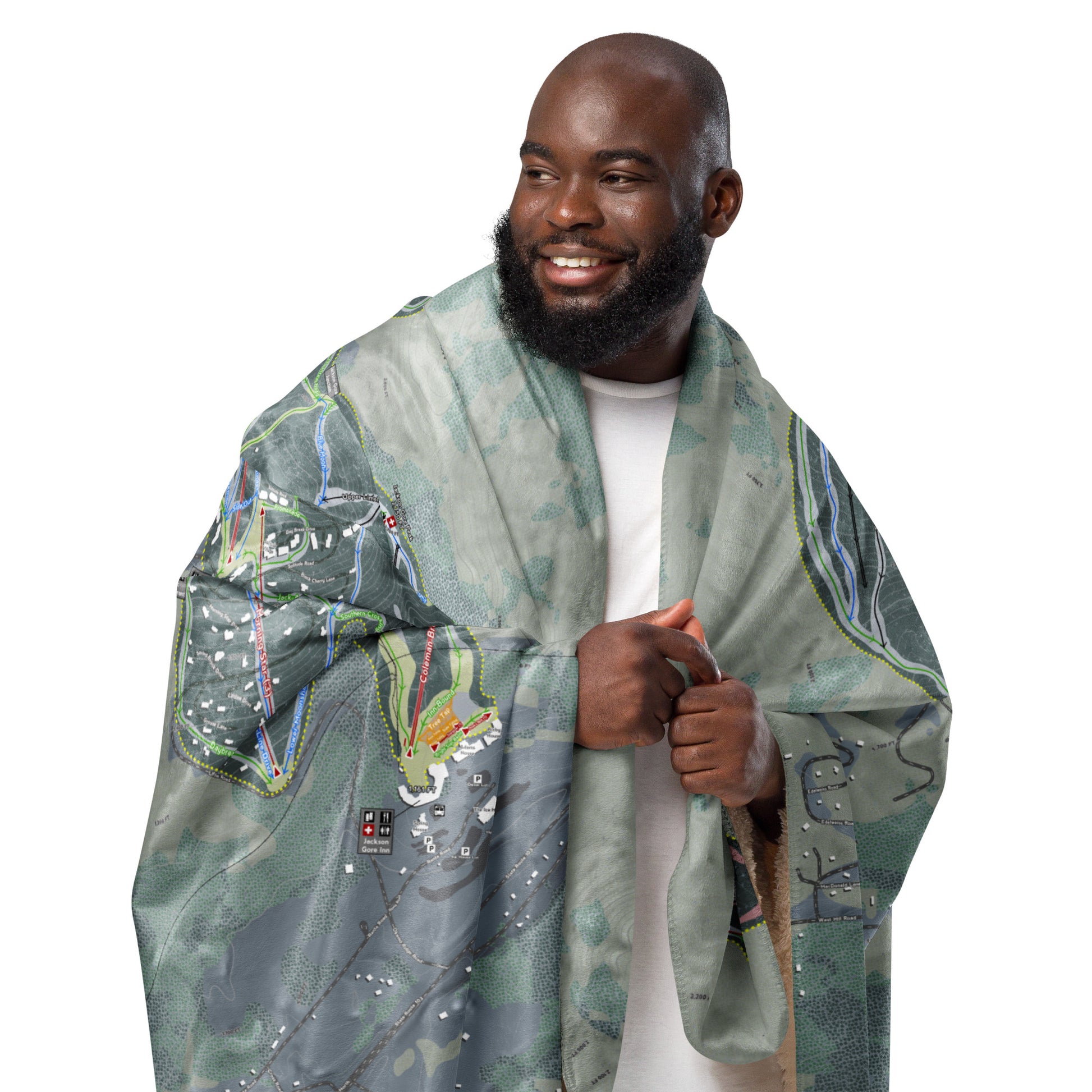 Okemo, Vermont Ski Resort Map blanket - Powderaddicts