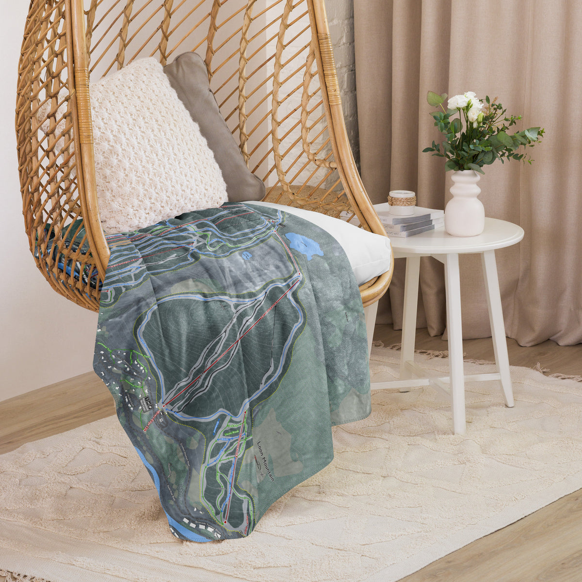 Loon Mountain, New Hampshire Ski Resort Map blanket