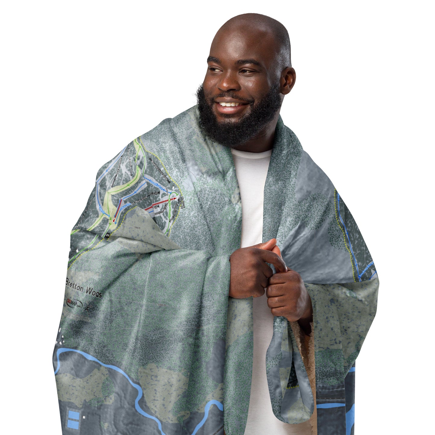 Bretton Woods, New Hampshire Ski Resort Map blanket - Powderaddicts