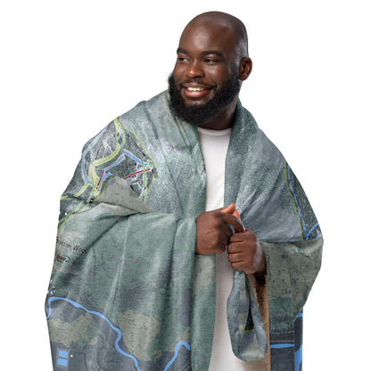 Bretton Woods, New Hampshire Ski Resort Map blanket - Powderaddicts