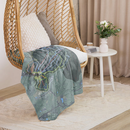 Mount Sunapee, New Hampshire Ski Resort Map blanket - Powderaddicts