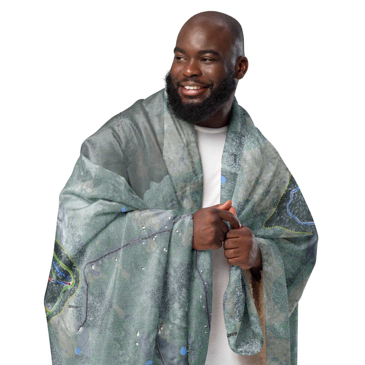 Mount Sunapee, New Hampshire Ski Resort Map blanket - Powderaddicts