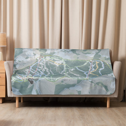 Beaver Mountain, Utah Ski Resort Map blanket - Powderaddicts