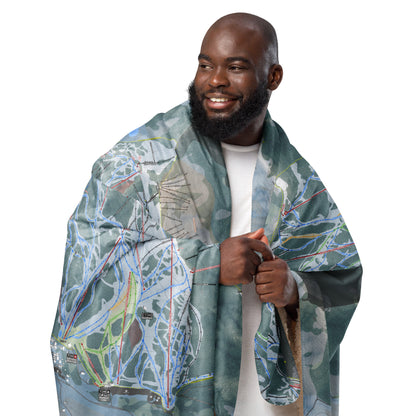 Big Cottonwood Canyon, Utah Ski Trail Map blanket - Powderaddicts