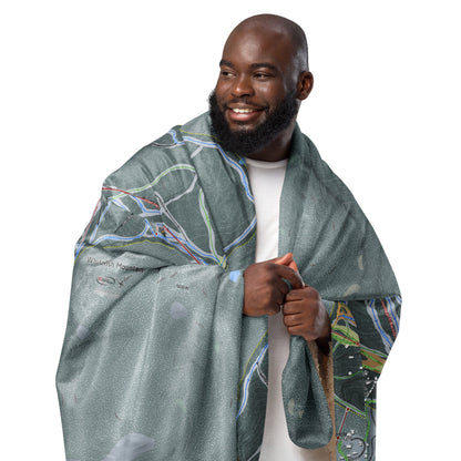 WHITEFISH MOUNTAIN, MONTANA SKI RESORT MAP BLANKET - Powderaddicts