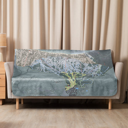 Bridger Bowl, Montana Ski Resort Map Blanket - Powderaddicts