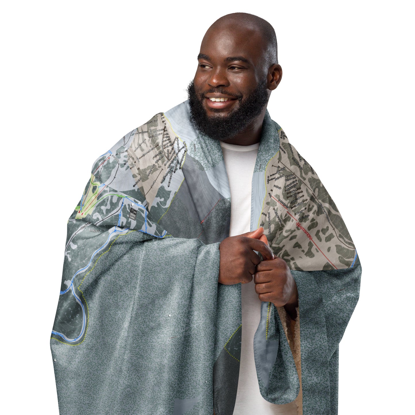 Bridger Bowl, Montana Ski Resort Map Blanket - Powderaddicts