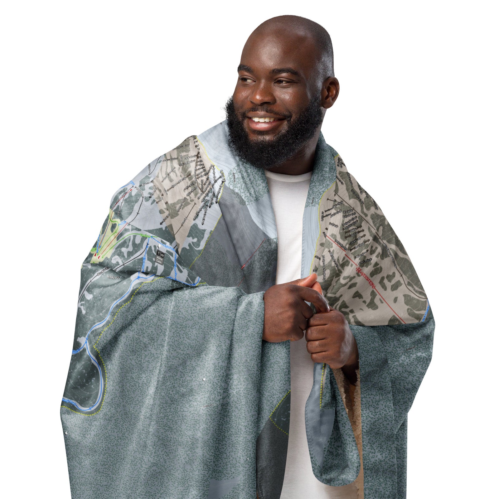 Bridger Bowl, Montana Ski Resort Map Blanket - Powderaddicts