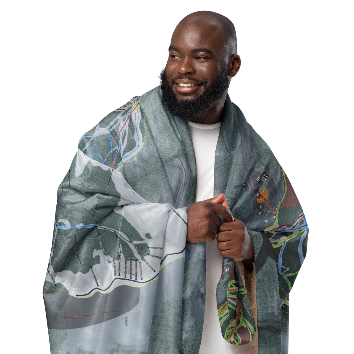 Winter Park, Colorado Ski Resort Map blanket - Powderaddicts