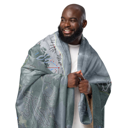 Breckenridge, Colorado Ski Resort Map blanket - Powderaddicts