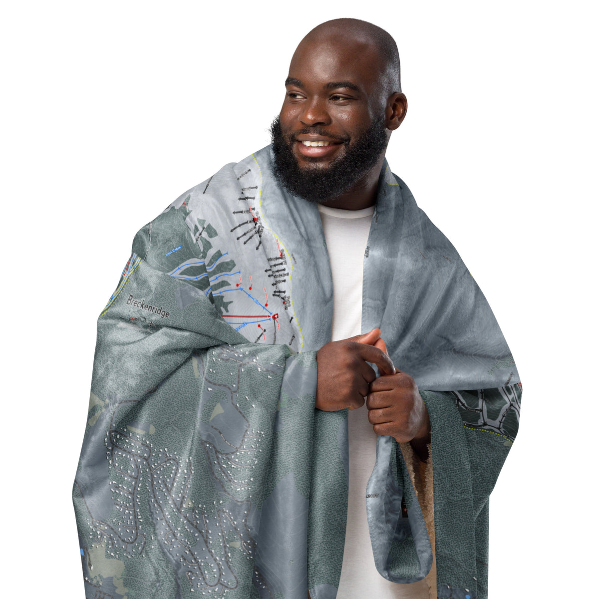 Breckenridge, Colorado Ski Resort Map blanket - Powderaddicts