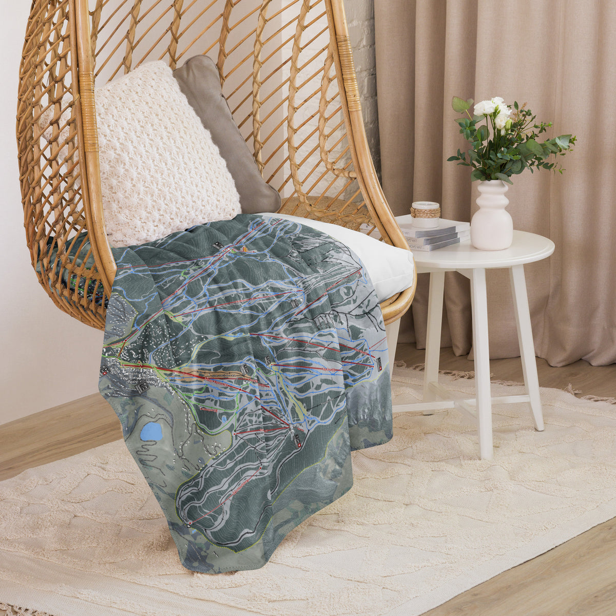 Snowmass, Colorado Ski Resort Map blanket
