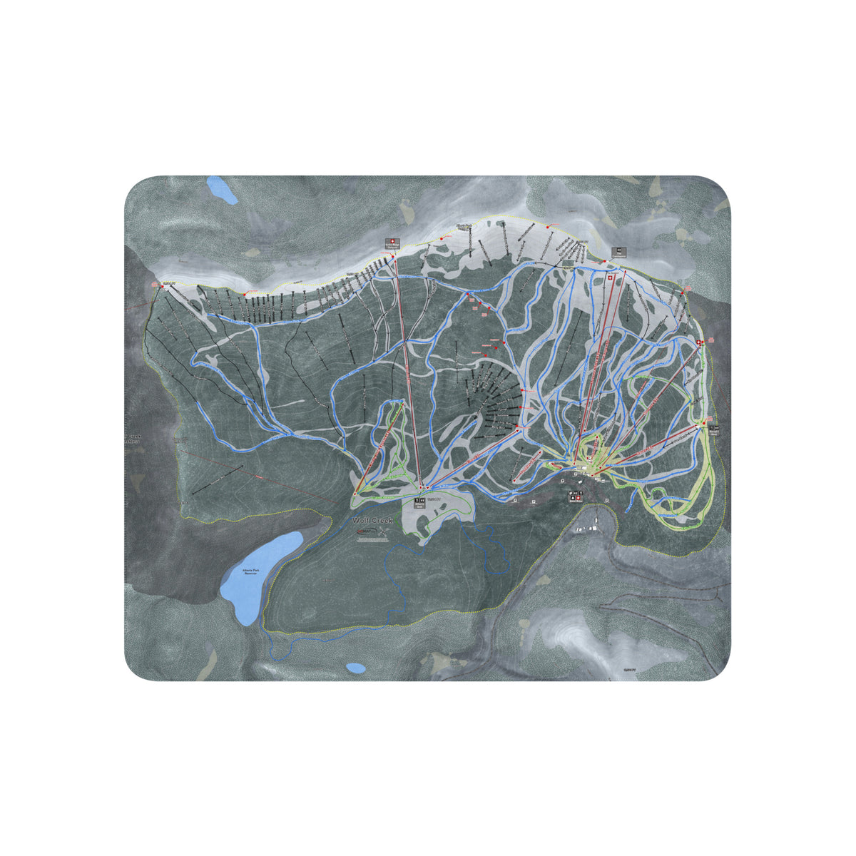 Wolf Creek, Colorado Ski Resort Map blanket