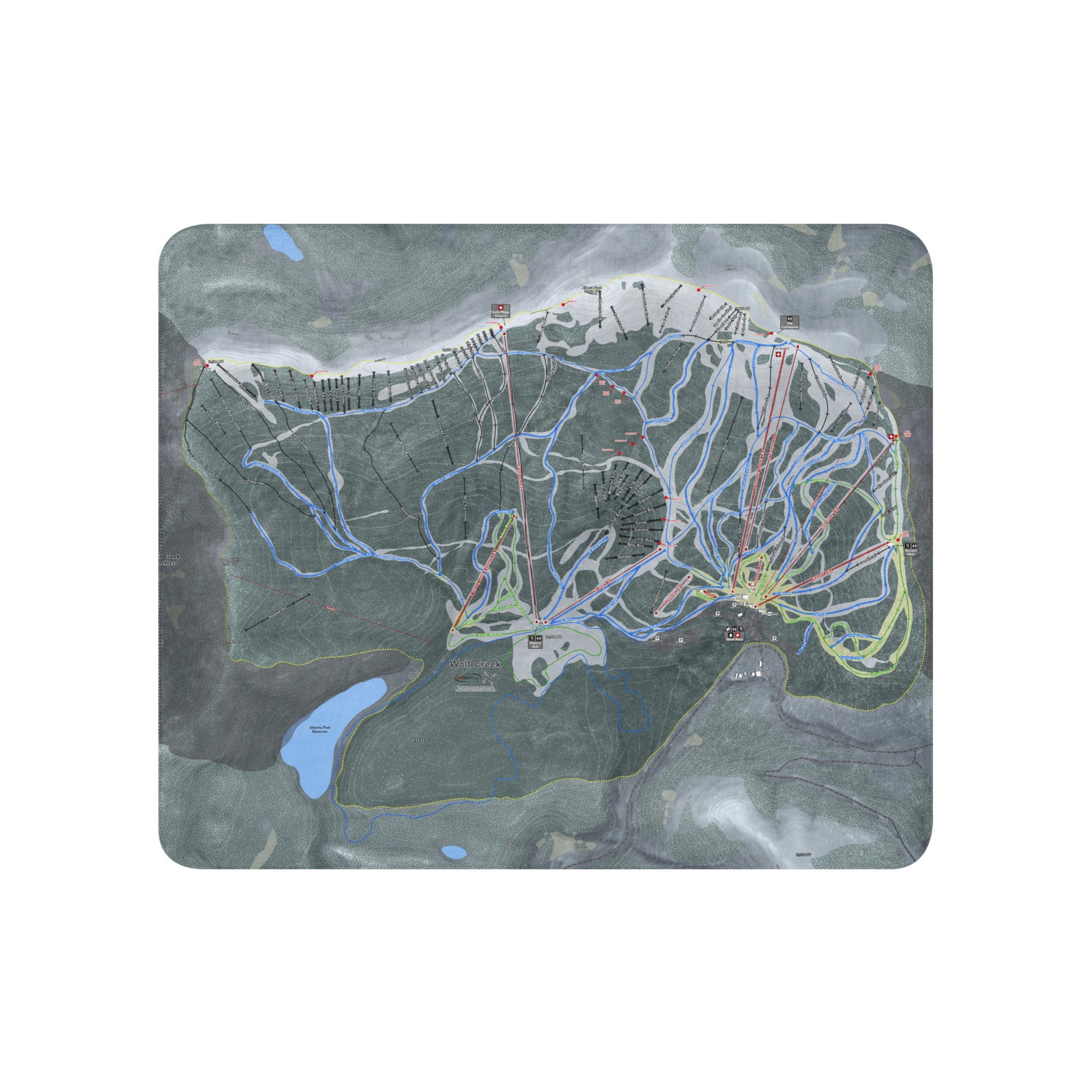 Wolf Creek, Colorado Ski Resort Map blanket