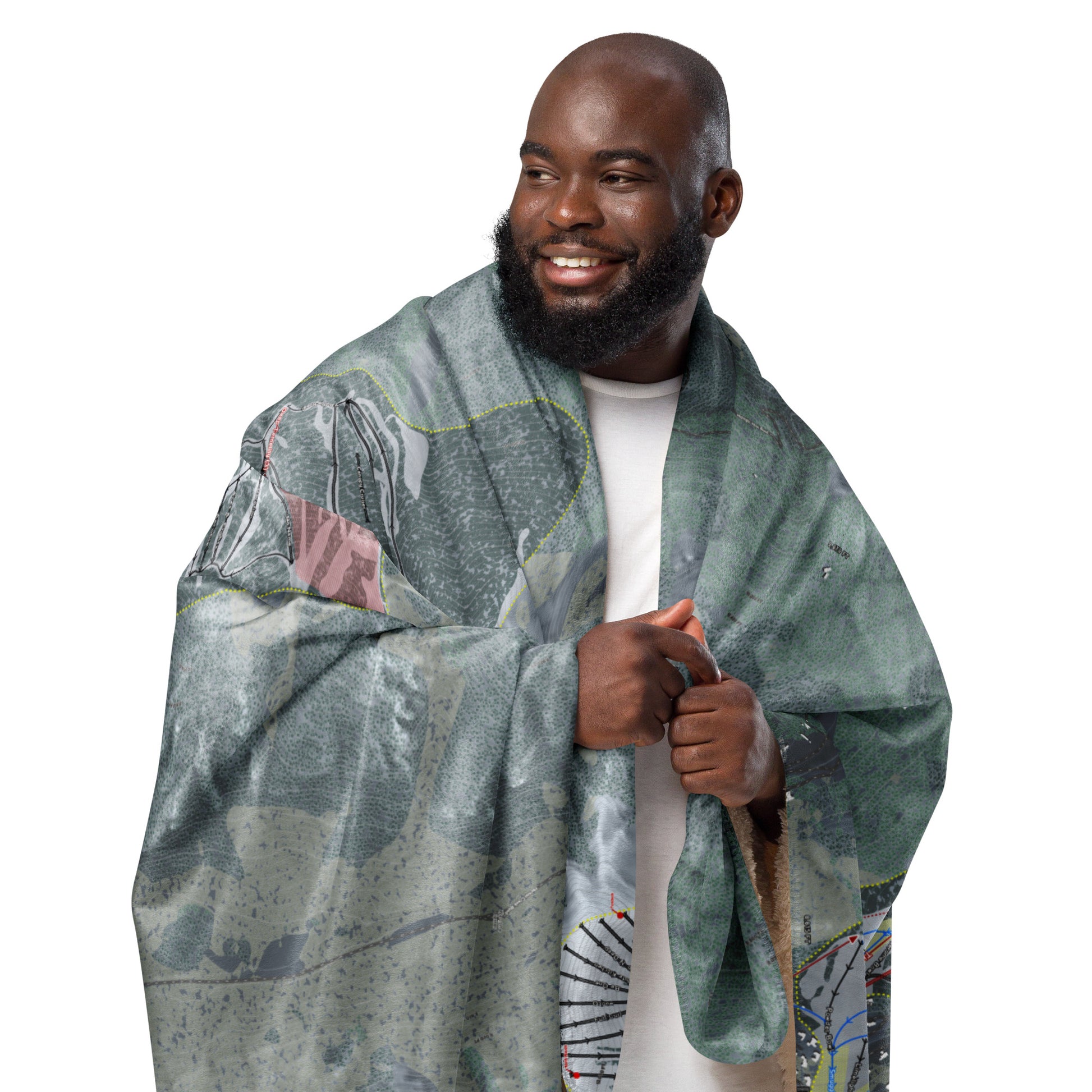 Aspen Highlands, Colorado Ski Resort Map blanket - Powderaddicts
