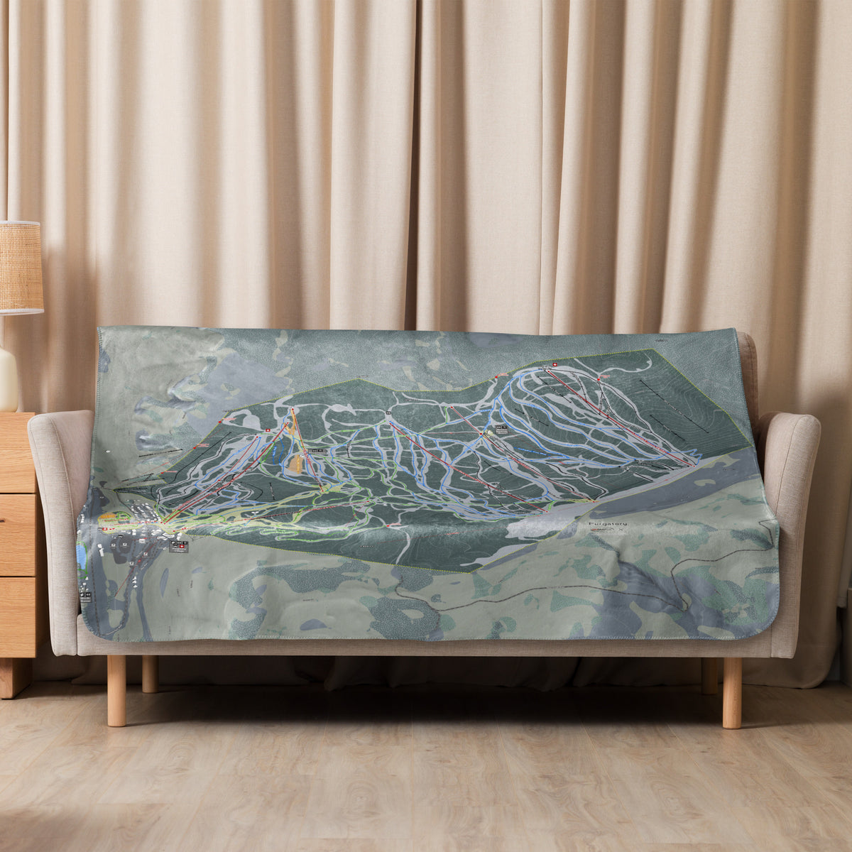 Purgatory, Colorado Ski Resort Map blanket