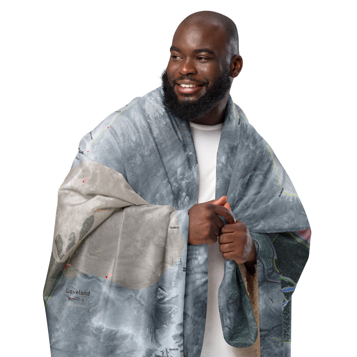 Loveland, Colorado Ski Resort Map blanket - Powderaddicts