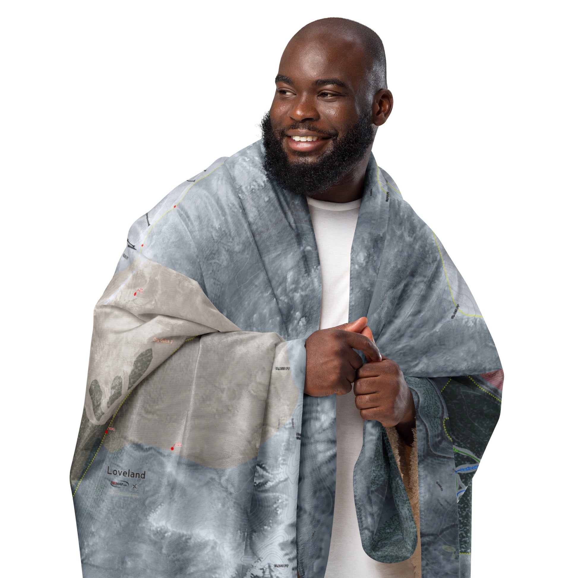 Loveland, Colorado Ski Resort Map blanket - Powderaddicts