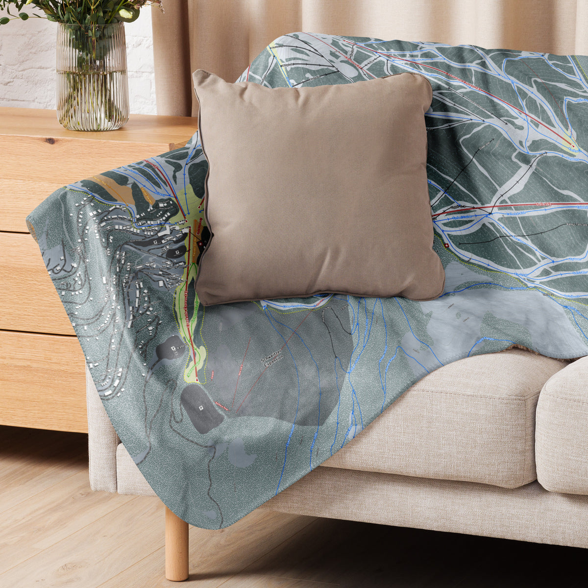 SCHWEITZER, IDAHO SKI RESORT MAP BLANKET - Powderaddicts