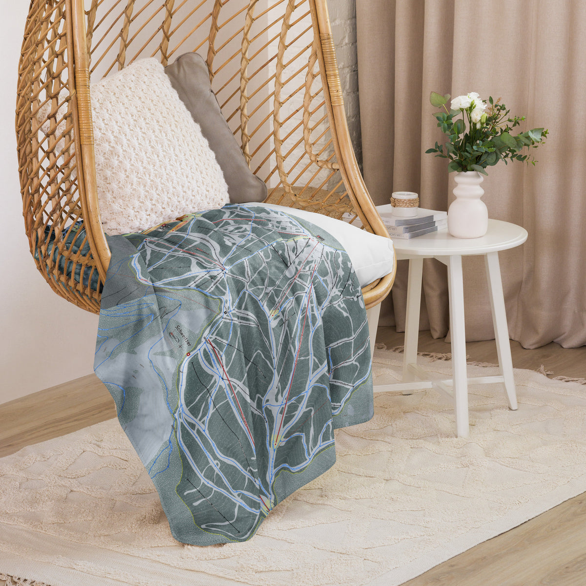 SCHWEITZER, IDAHO SKI RESORT MAP BLANKET - Powderaddicts