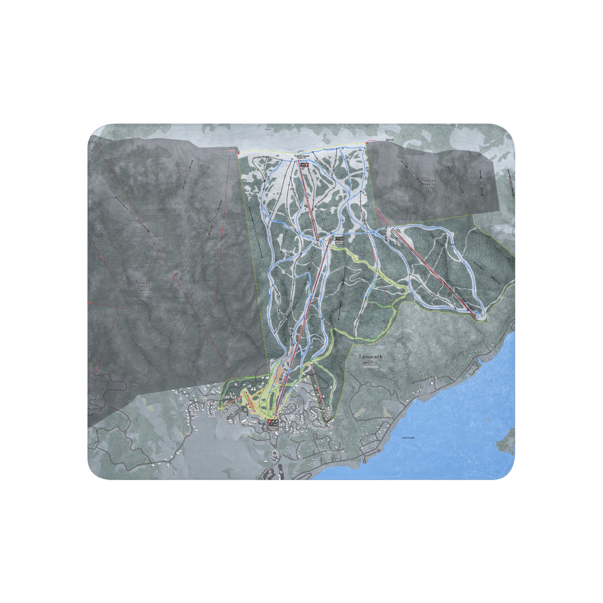 TAMARACK, IDAHO SKI RESORT MAP BLANKET - Powderaddicts