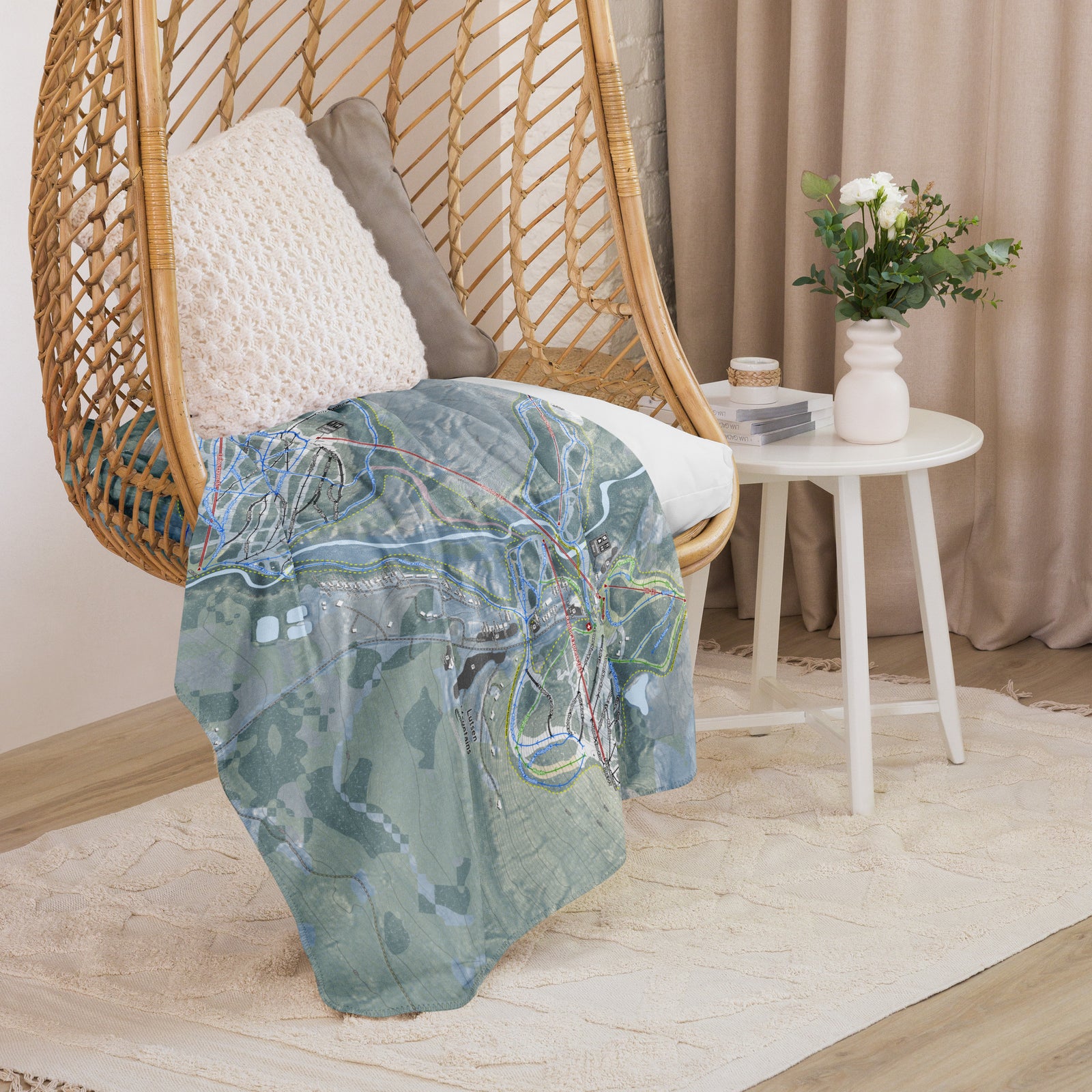 Lutsen Mountains, Minnesota Ski Resort Map Blanket