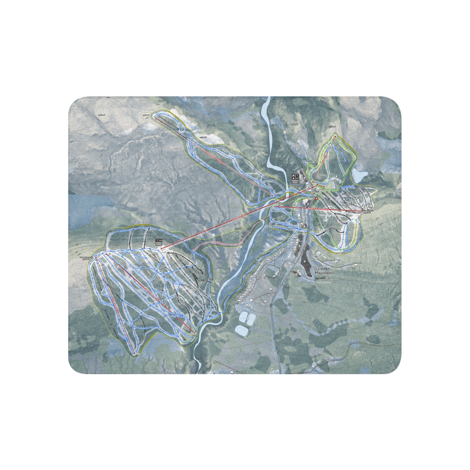 Lutsen Mountains, Minnesota Ski Resort Map Blanket