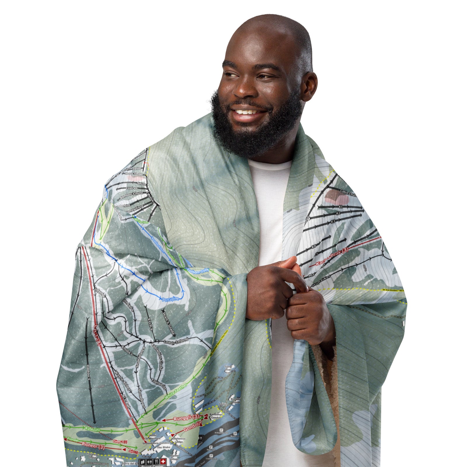 Taos, New Mexico Ski Resort Map Blanket - Powderaddicts