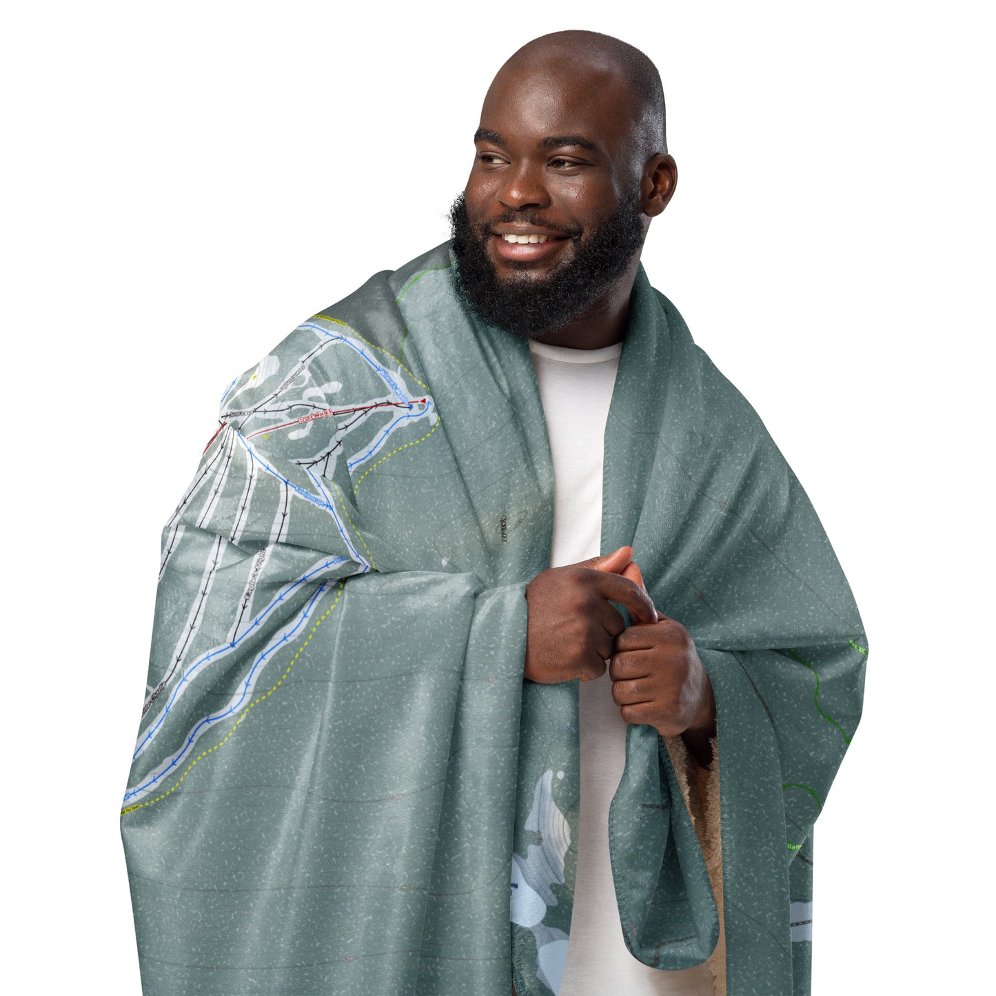 Willamette Pass, Oregon Ski Resort Map Blanket - Powderaddicts