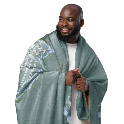 Willamette Pass, Oregon Ski Resort Map Blanket - Powderaddicts