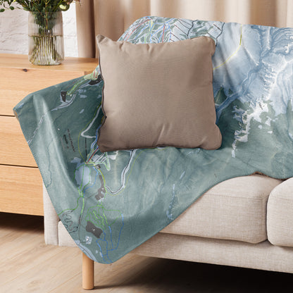 Mt Hood Meadows, Oregon Ski Resort Map Blanket - Powderaddicts