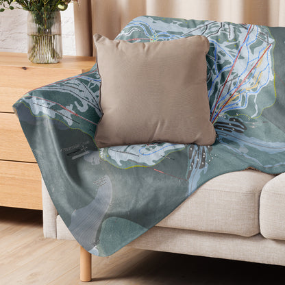 Stevens Pass, Washington Ski Resort Map Blanket - Powderaddicts