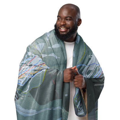 Stevens Pass, Washington Ski Resort Map Blanket - Powderaddicts