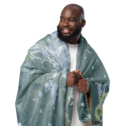 White Pass, Washington Ski Resort Map Blanket - Powderaddicts