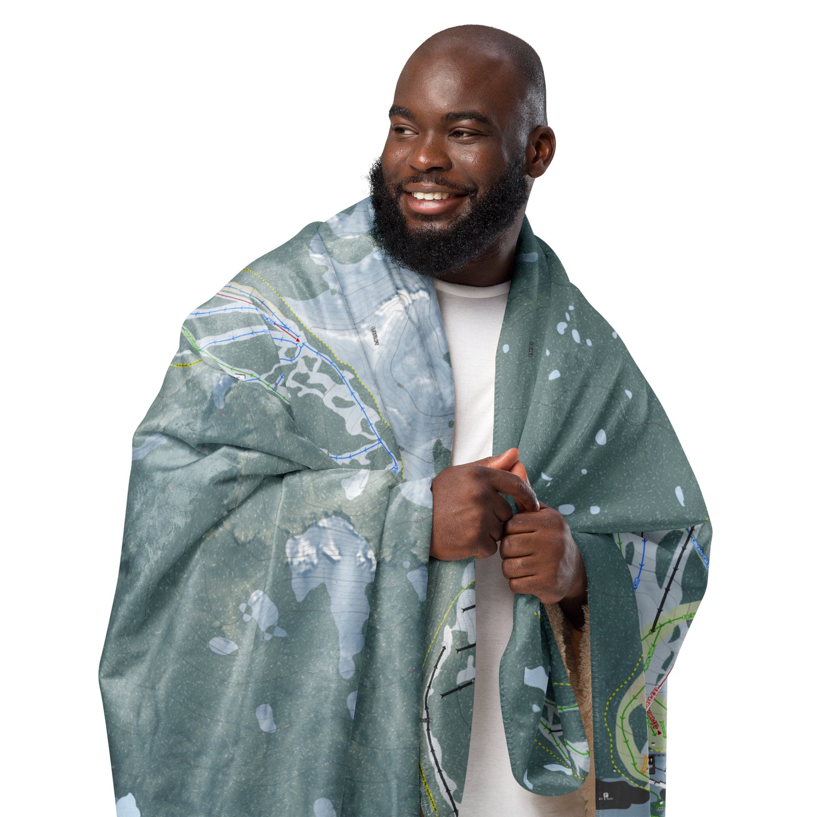 White Pass, Washington Ski Resort Map Blanket - Powderaddicts