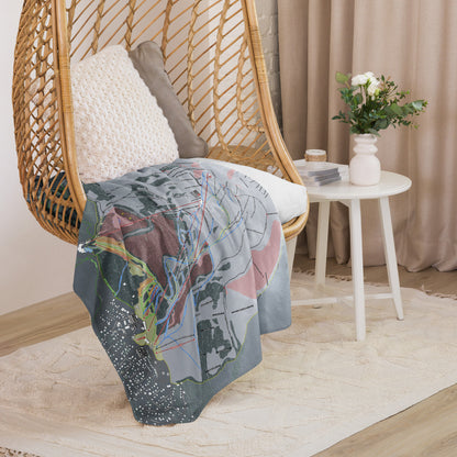 Alyeska, Alaska Ski Resort Map Blanket - Powderaddicts