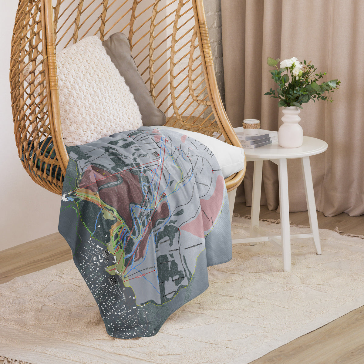 Alyeska, Alaska Ski Resort Map Blanket