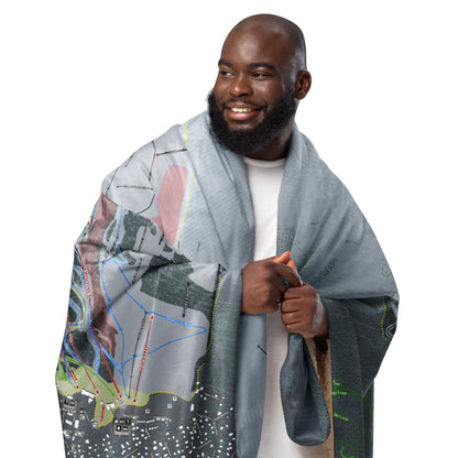 Alyeska, Alaska Ski Resort Map Blanket - Powderaddicts