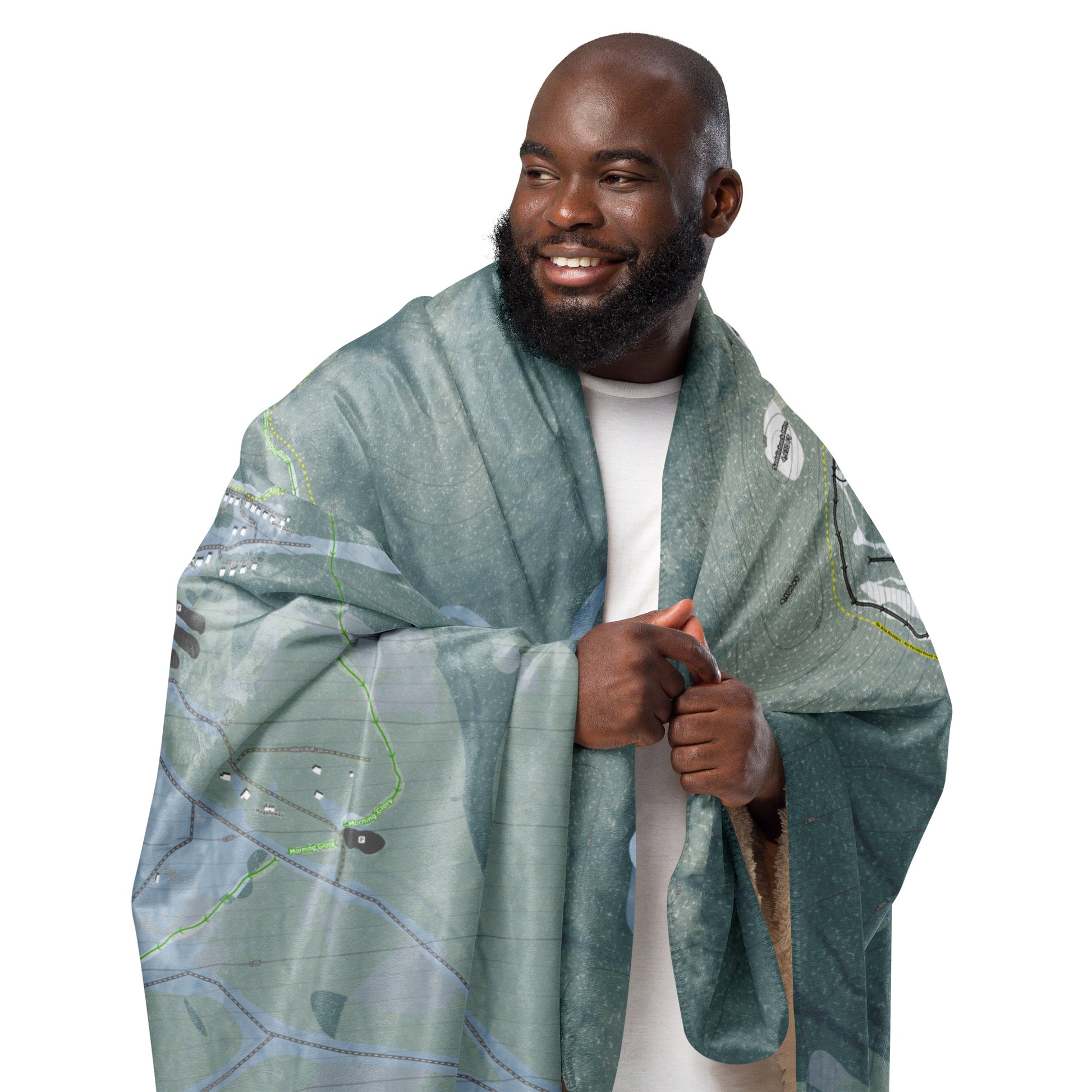 Saddleback, Maine Ski Resort Map Blanket - Powderaddicts