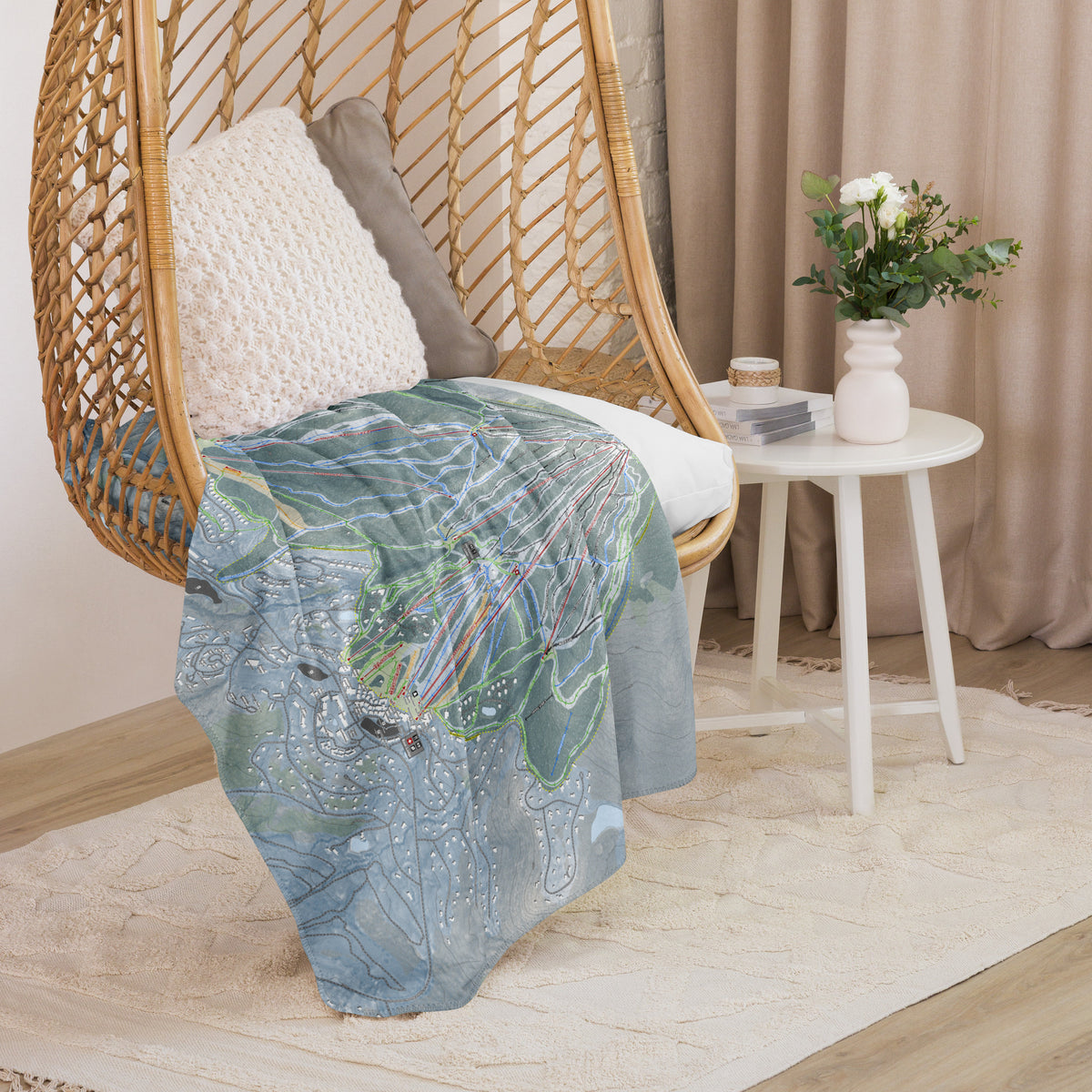 Stratton, Vermont Ski Resort Map Blanket - Powderaddicts