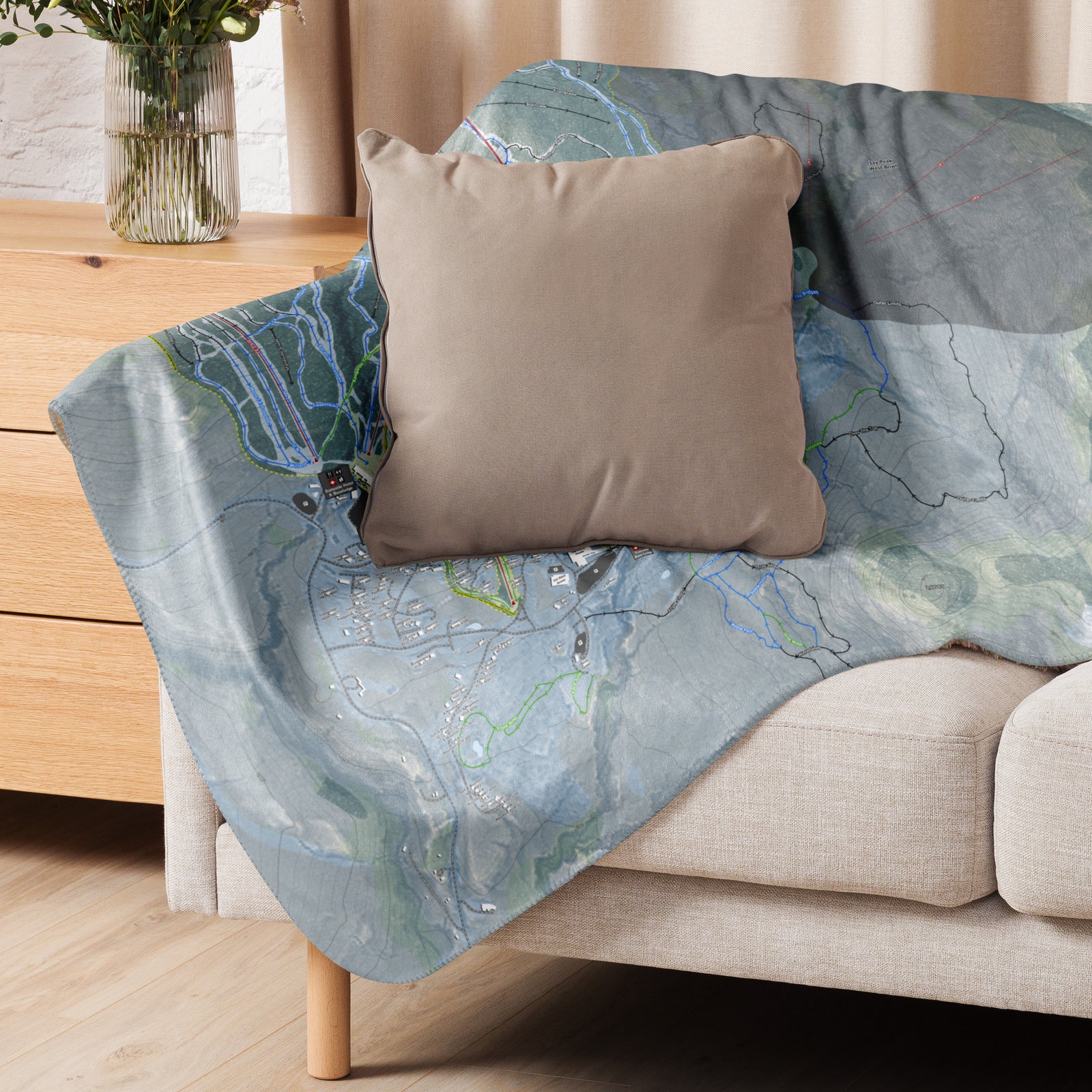 Jay Peak, Vermont Ski Resort Map Blanket - Powderaddicts
