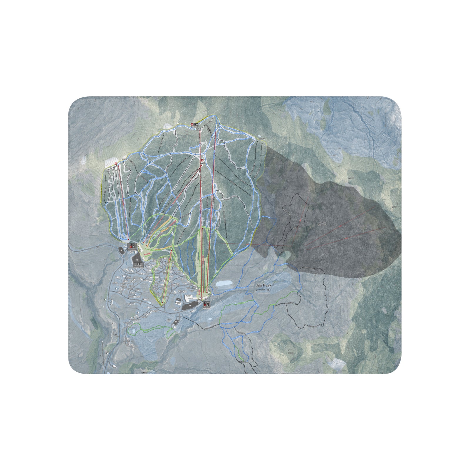 Jay Peak, Vermont Ski Resort Map Blanket - Powderaddicts